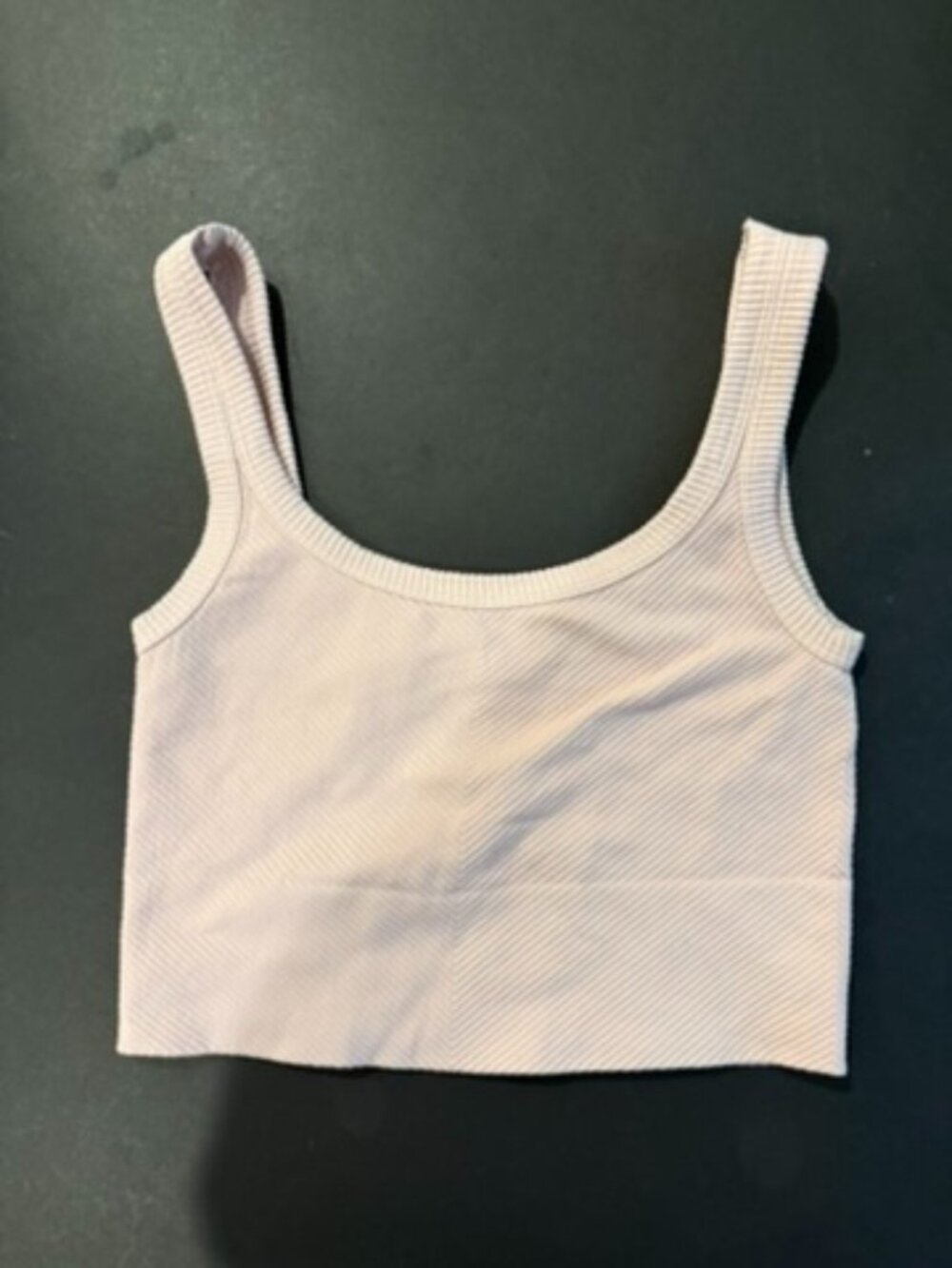 Nikibiki White Ribbed Cropped Tank Top One Size